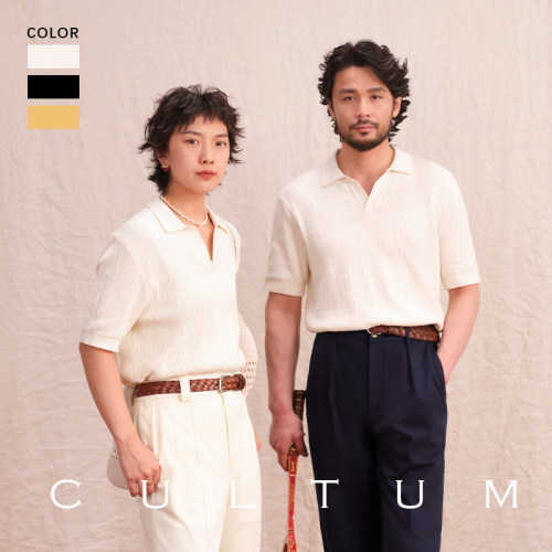 CULTUM意式慵懒v型Polo衫