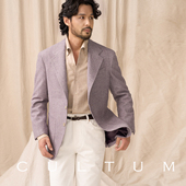 男 那不勒斯人字纹500g西服套装 50%羊毛耐磨柔顺 CULTUM意式