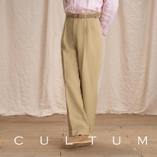 裤 西装 男复古休闲好莱坞裤 CULTUM精纺斜纹双褶西裤
