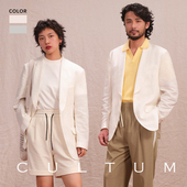 男 CULTUM开图天然汉麻青果领ivy休闲西装 舒适干爽 轻薄透气