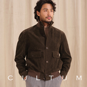 CULTUM意式 可机洗易打理 休闲仿麂皮绒A1飞行员短夹克廓形外套