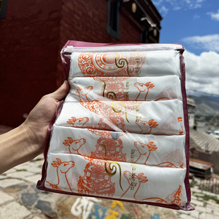 拉萨楚布 白色哈达 丝质绸布绣花印花供奉吉祥哈达