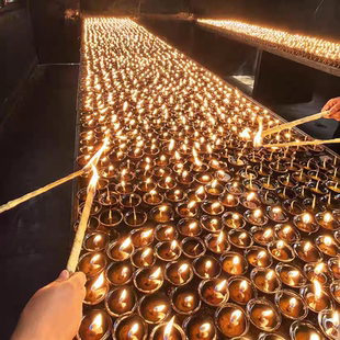 3.28 供佛纯铜供灯礼佛百盏灯 酥油灯长明灯