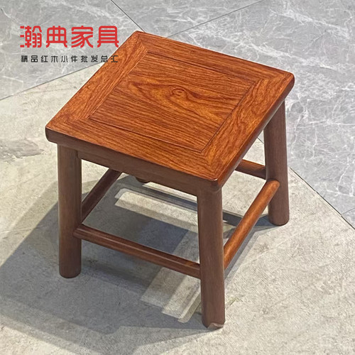 实木电纹榫卯结构小方凳换鞋凳