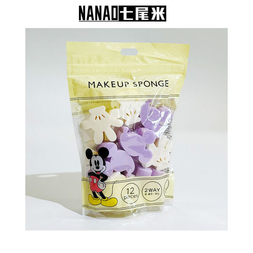 迪士尼米奇米妮粉扑 makeup sponge 12枚装韩产-封面