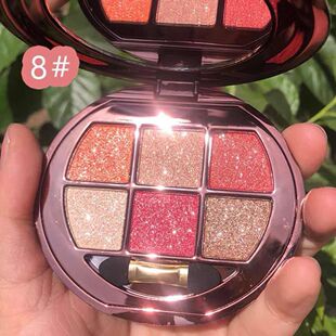 维妮小熊六色眼影盘亮片大地色珠光一闪到底防水高光闪粉亮晶晶