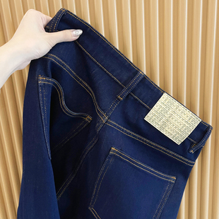 小脚牛仔裤 高级面料百搭轻奢四面弹力修身 男款 普鲁士蓝九分牛仔裤