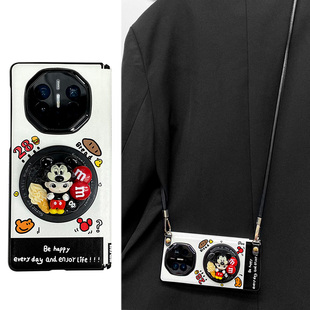 奇奇线条铰链全包适用于华为MateX7手机壳matex5典藏版MATEX6折叠屏荣耀V2防摔VS3中轴matex3保护套卡通