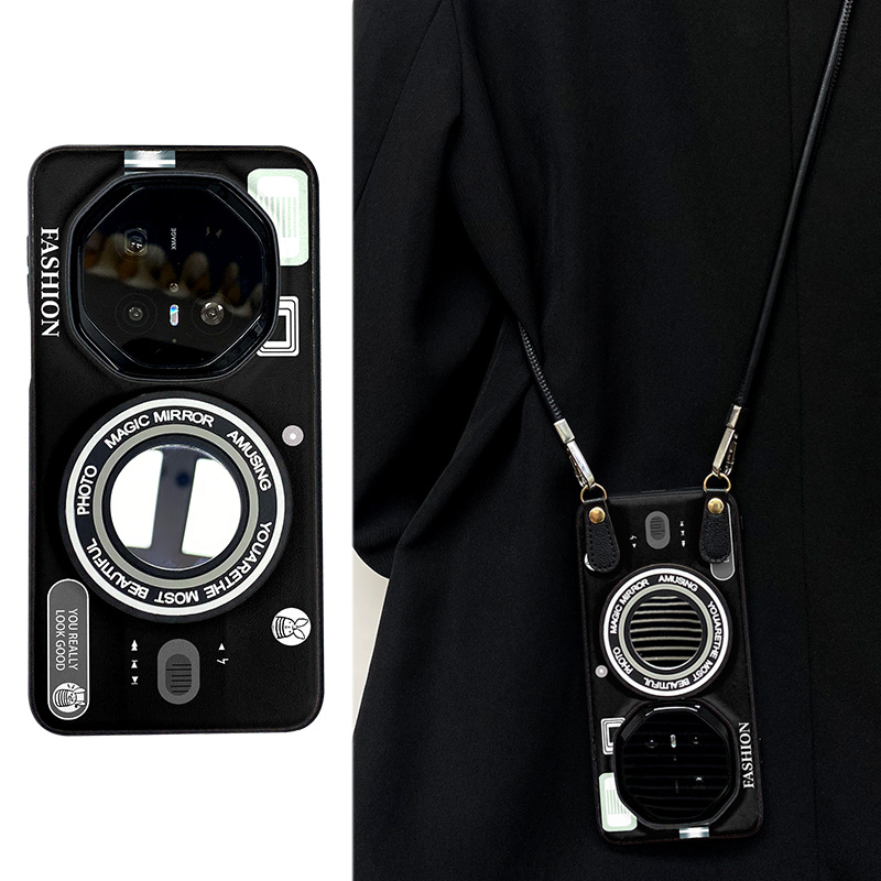 黑色相机磁吸全包防摔适用于华为mate70非凡大师手机壳保护套MATE70RS保时捷mate60pro外壳mate60rs卡通女款