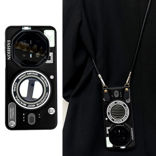 黑色相机磁吸全包防摔适用于华为mate70非凡大师手机壳保护套MATE70RS保时捷mate60pro外壳mate60rs卡通女款