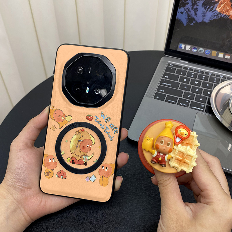 立体娃娃磁吸支架适用于华为mate70RS保时捷手机壳MATE60非凡大师防摔MATE50Pro女款MATE40PRO+保护套