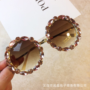 墨镜个性风金属水钻欧美同款眼镜