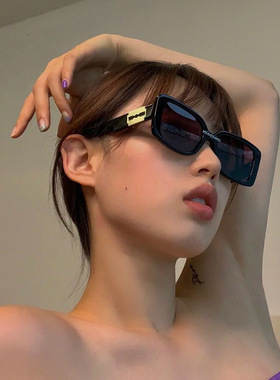 新款王嘉尔同款墨镜男刀片方框开车太阳眼镜女夜视情侣防晒墨镜男