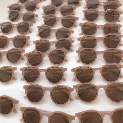 2021新款茶色小框墨镜女韩版潮网红同款复古圆框白色偏光太阳镜女