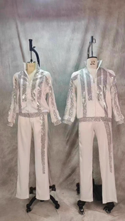 舞台表演晚会现代舞蹈服装 演出服 男女款 定做无限青春舞蹈服装