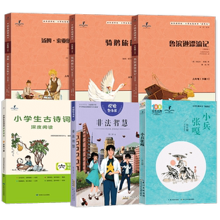 26春读思达整本书六年级上下册非法智慧鲁滨逊漂流记骑鹅旅行记汤姆索亚历险记抓住负数大盗小学生古诗词深度阅读小兵张嘎6年级