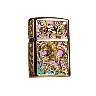佐罗镂空重盔甲龙马精神创意个性复古防风黄铜砂轮煤油打火机礼品
