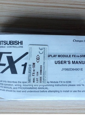 全新原装三菱PLCFX1N5DM显示器FX1S30MR-001模块