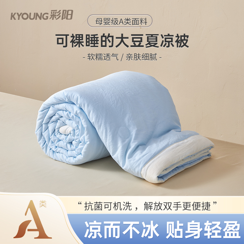 彩阳大豆纤维被子夏凉空调被冬被加厚保暖棉被芯春秋单人四季通用