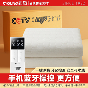 彩阳可水洗智能电热毯电褥子单人双人官方旗舰店