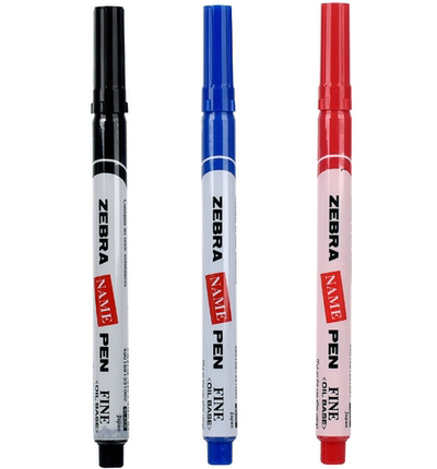 ZEBRA斑马NAME PEN小单头油性记号笔马克笔绘画勾线笔黑色记号笔