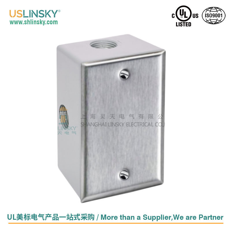 Linsky灵天美标明装开关插座分线盒底盒铝压铸防水接线盒面板套装