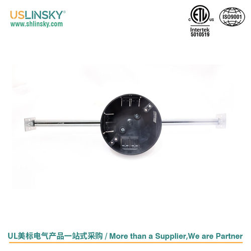 LINSKY灵天ETL&CETL美标认证新工程圆型带长支架塑料接线盒APB06N