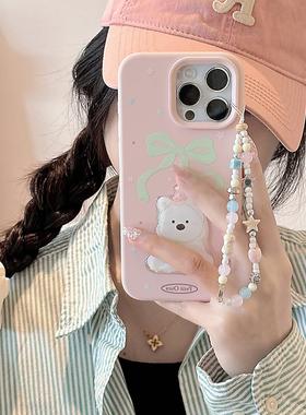 ins风蝴蝶结西高地苹果16手机壳iphone15pro max适用13立体17卡通