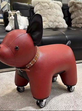 法斗狗凳子小凳子家用矮凳装饰品新居乔迁礼物轻奢高档摆件儿童凳