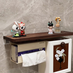 中古风卫生间置物架浴室收纳放置柜厕纸夹缝洗手间纸巾盒厕所马桶