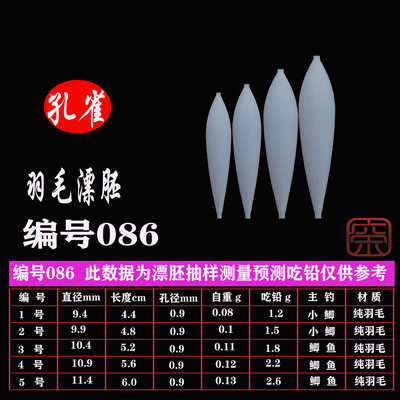 浮漂材料孔雀羽毛编号086垂钓