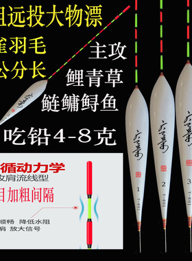 孔雀羽毛浮漂 广之荣 流氓漂 大物漂 3目间隔加粗可按要求定制