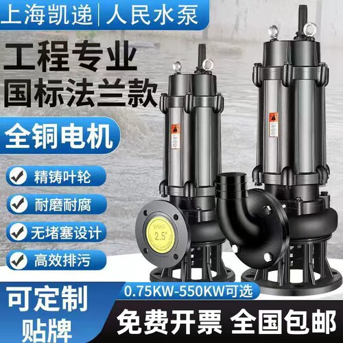 上海凯递国标法兰款工程用污水泵