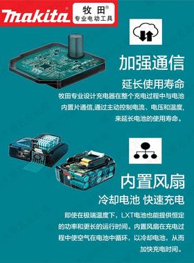 牧田Makita锂电池18V充电器3AH/4AH/5AH/6AHDC18RC DC18SF DC18RD