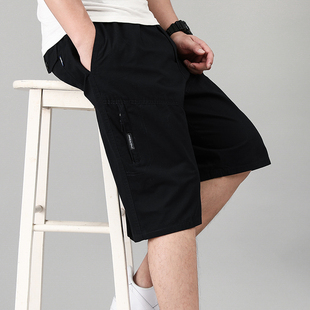 新款 纯棉工装 子男裤 七分裤 多口袋裤 夏季 宽松透气短裤 男士 休闲裤