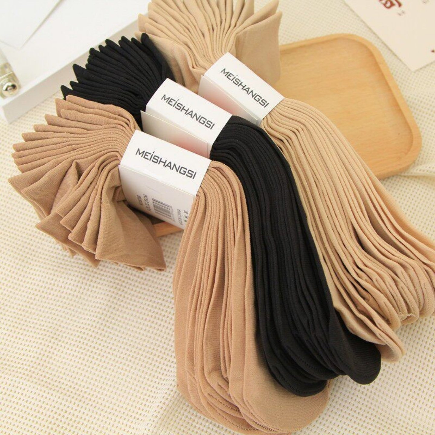 加厚袜子女款短袜黑色女士秋冬老人新款女袜短款妈妈女式丝袜肉冬