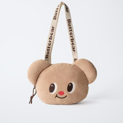 小熊毛绒创意玩偶儿童单肩斜挎包