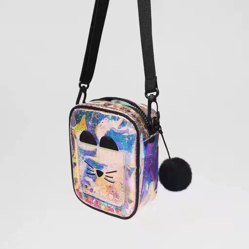 Z家新款儿童成人可背时尚斜挎包闪亮粉色绗绣放手机宝宝绒球包包,箱包皮具/热销女包/男包,通用款女包,淘宝优惠券,粉丝福利购,淘宝优惠卷