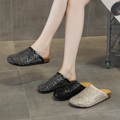 2026新款厚底包头半拖女一脚蹬