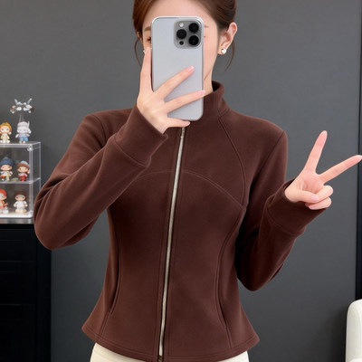 2026lulu同款修身奥粒绒外套女冲锋衣内搭抓绒衣防风衣卫衣上衣女