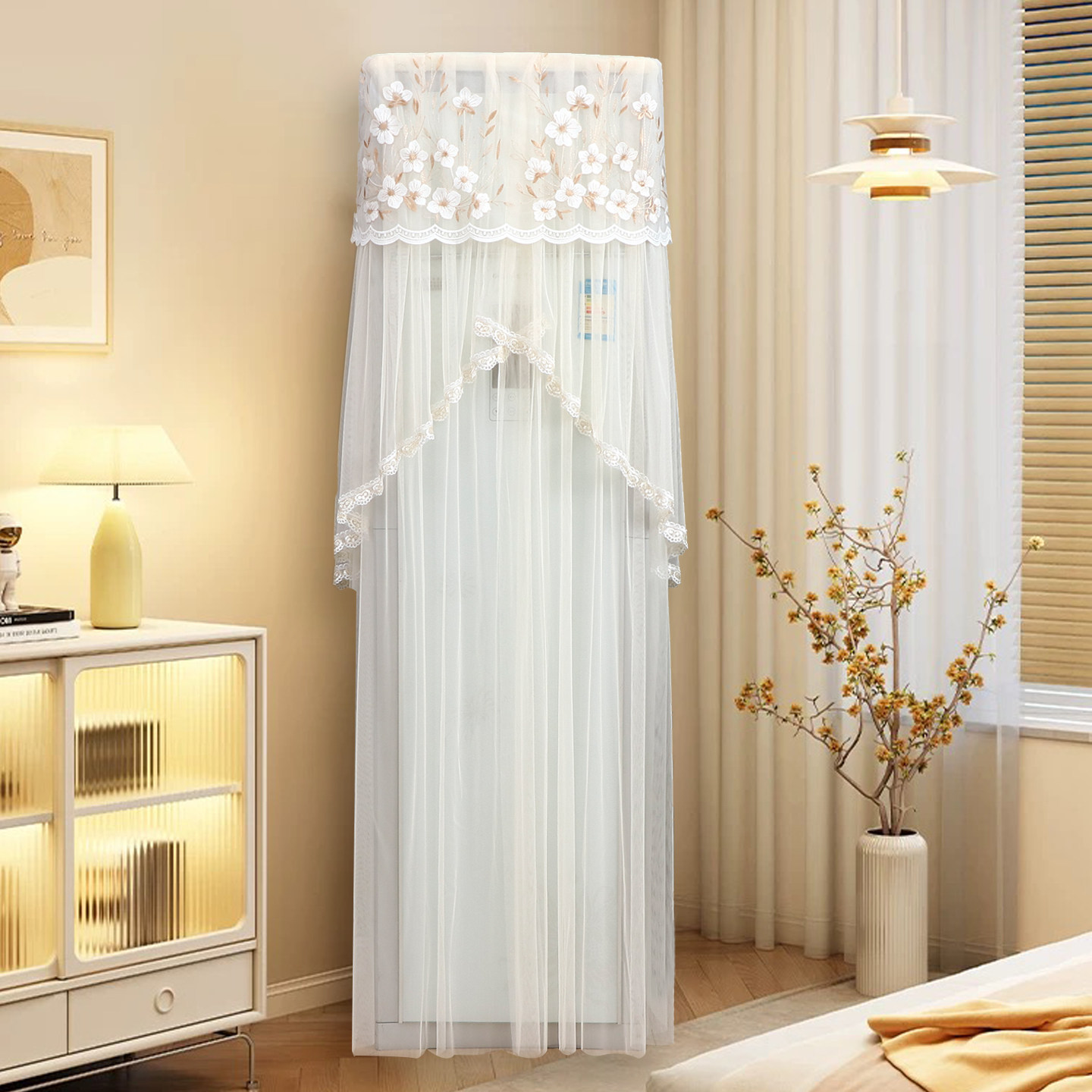 老式方柜机罩空调罩开机可用长方体客厅空调罩家用蕾丝纱冷气罩套,居家布艺,空调罩,淘宝优惠券,粉丝福利购,淘宝优惠卷