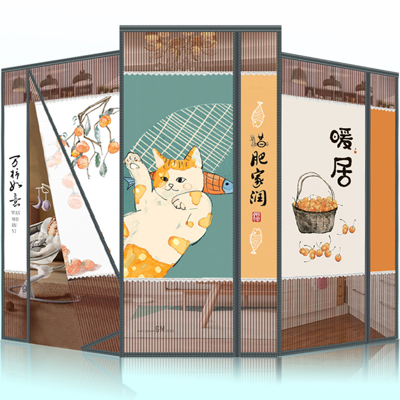 侧开门防蚊透气隐私门帘图片