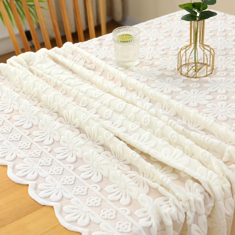 加厚蕾丝多用盖巾轻奢高颜值现代文艺风桌布防滑餐桌盖布巾2024新,居家布艺,桌布,淘宝优惠券,粉丝福利购,淘宝优惠卷