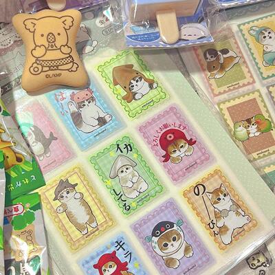 鲨鱼猫mofusand手账贴纸雨伞标记