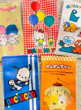 现货 日本正版BENELIC三丽鸥角色图案信封造型皮质礼物袋卡包扭蛋