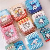 com三丽鸥sanrio复古皮质零钱包方形小挂包 现货 日本k 收纳小包