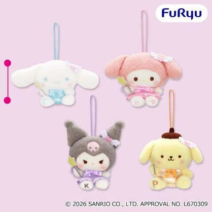 现货 日本FuRyu正品三丽鸥景品牛奶绒可爱小天使系列毛绒公仔玩偶