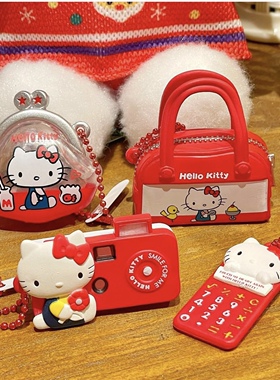 现货 日本TOMY正品Hellokitty50周年复古怀旧挂件扭蛋第一弹