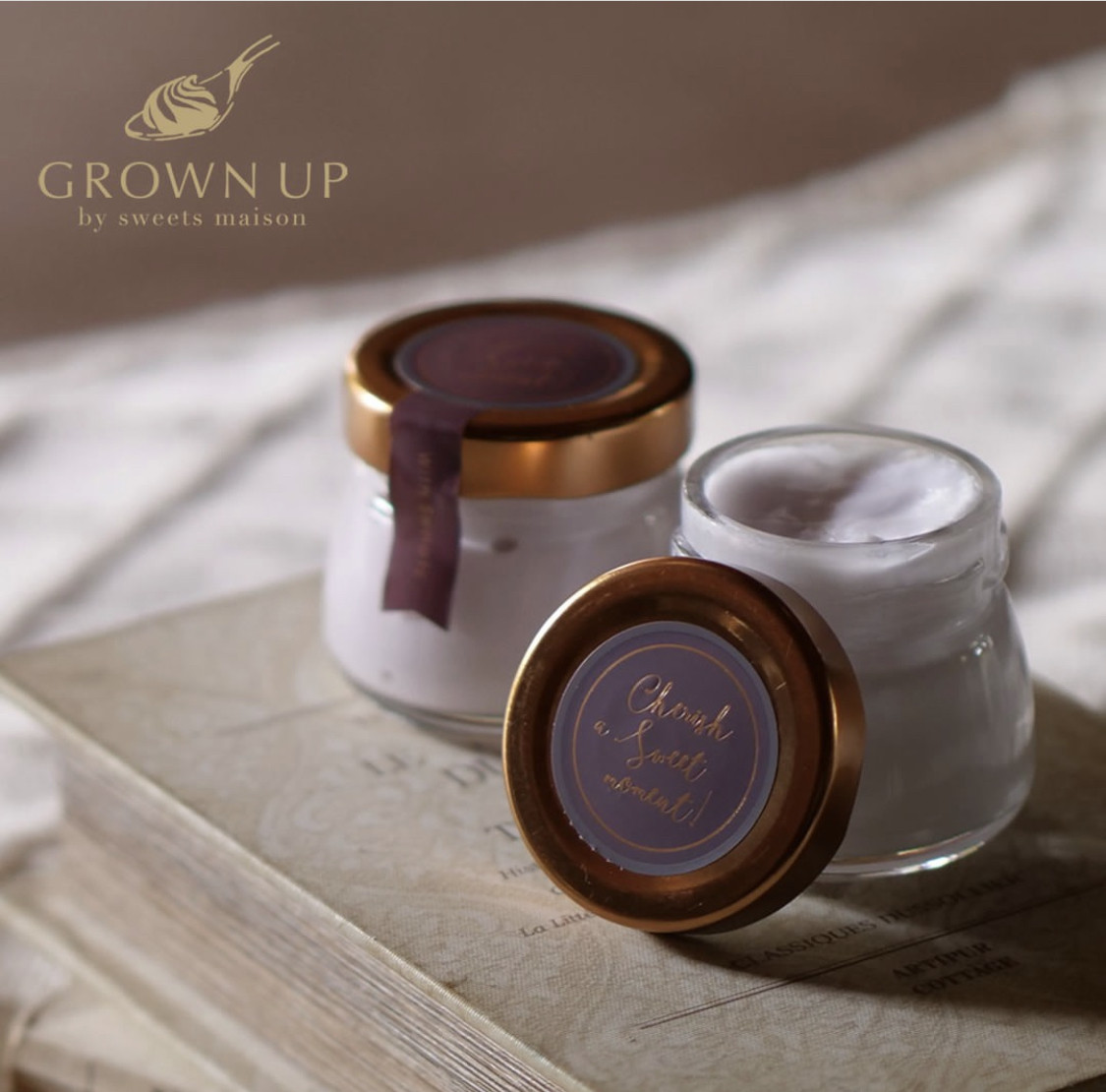 现货 日本grown up香氛水果黄油保湿护手霜指甲霜果酱罐72g