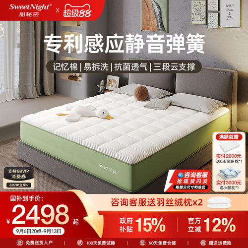 SW护脊风窝垫可拆可调换弹簧床垫